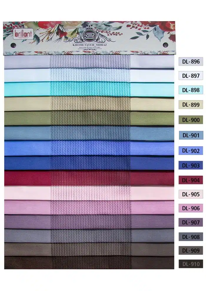 انواع رنگبندی پرده ورتیکال