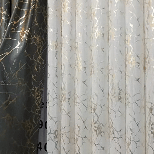 پرده دیکی ساتن فوملک طلاکوب