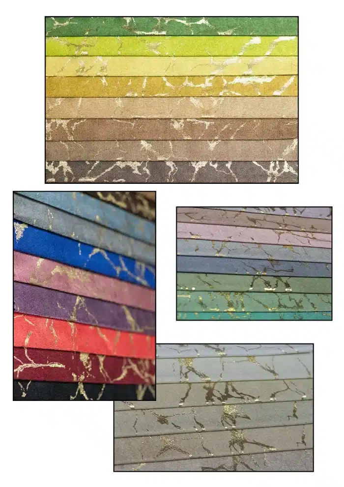 رنگبندی انواع پارچه های طلاکوب