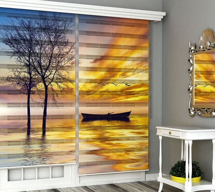 ایده پرده اتاق خواب تصویری