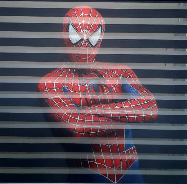 پرده تصویری مناسب اتاق پسر پرده تصویری با طرح مردعنکبوتی