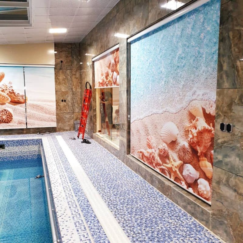 پرده تصویری مناسب استخر پرده تصویری مناسب استخر