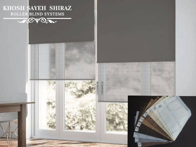 پرده شید دولایه با انواع رنگبندی برای پذیرایی-min پرده شید دولایه با انواع رنگبندی برای پذیرایی