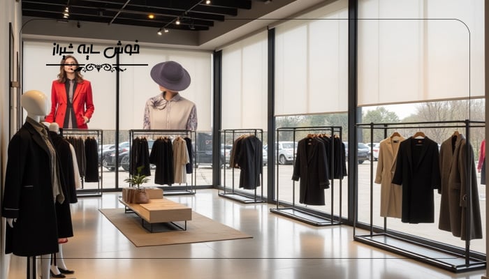 شید سولیت پرده مناسب فروشگاه لباس و پوشاک